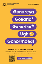incorrect spelling of gonorrheoa