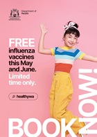 Banner: Book your free influenza vaccine this May and June. Book now!