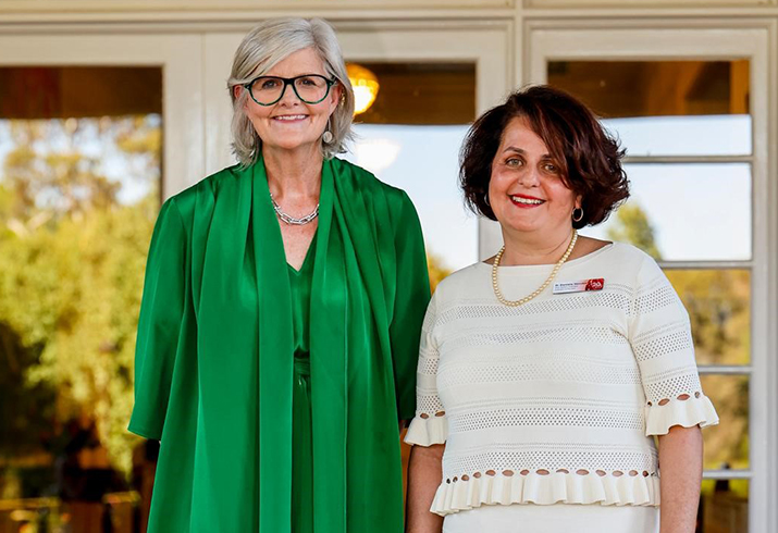 Governor-General of Australia Ms Sam Mostyn AO with Dr Daniela Vecchio at the 2026 Australian of the Year Awards. 